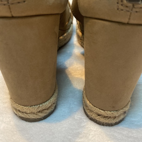 FRYE ROBERTA STRAP Size 9 Espadrille Wedge Zip Back Open Toe Sandal - Picture 3 of 8